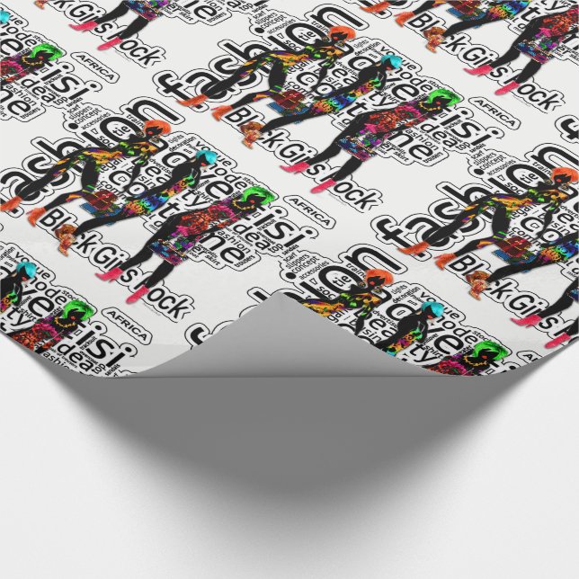 Papier Cadeau Rock Black Girls (Coin)