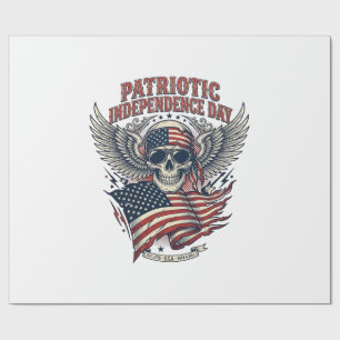 Papier Cadeau Rocker du bandana patriotique Méta musique Old Glo