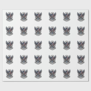 Papier Cadeau Rocker du bandana patriotique Méta musique Old Glo