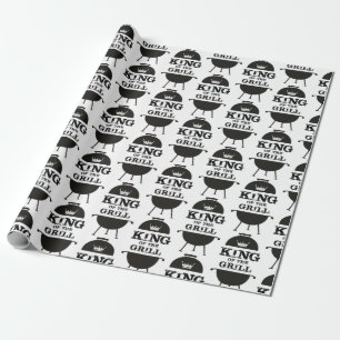 Papier Cadeau Roi Du Grill, Couronne Blanche Noire