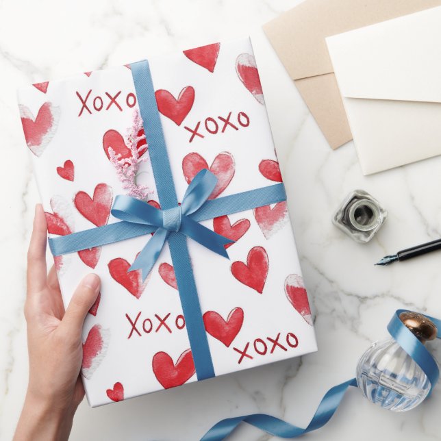 Papier Cadeau Romantique Love Heart XOXO Mariage (Cadeaux)
