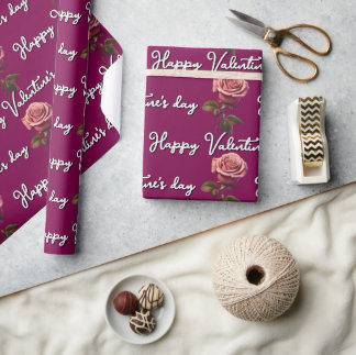 Papier Cadeau Rose 