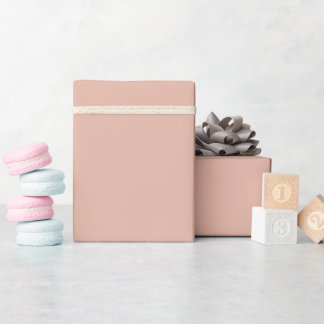 Papier Cadeau Rose Abricot Doux Uni