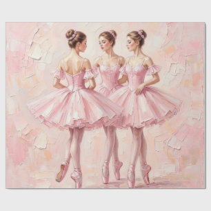 papier cadeau rose ballerine coquette anniversaire