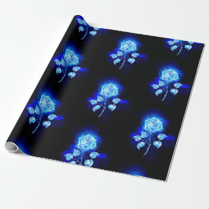 Papier Cadeau Rose bleu brûlant