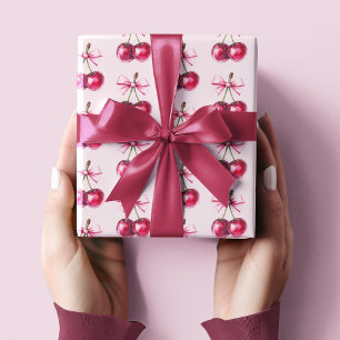 Papier Cadeau Rose cerise