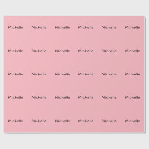 Papier Cadeau Rose Clair Professionnel Écriture Manuscrite Uniqu