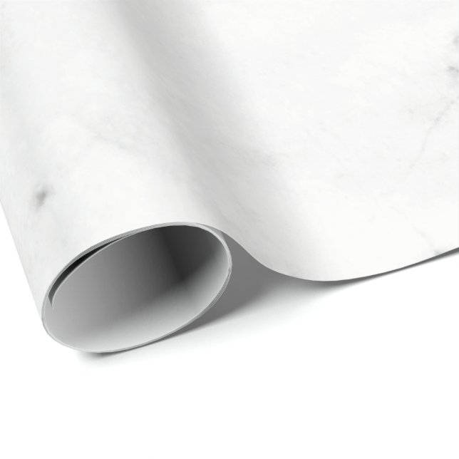 Papier Cadeau Rose Cuivre Blanc Abstrait Carrara Marbre Pierre (Coin rond)