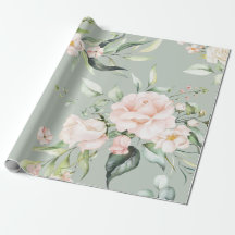 Rose élégant et eucalyptus vert