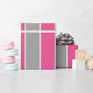 Papier cadeau rose et argent