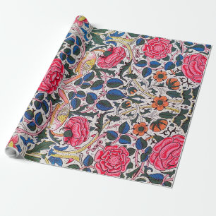 Papier Cadeau Rose et Bird, William Morris