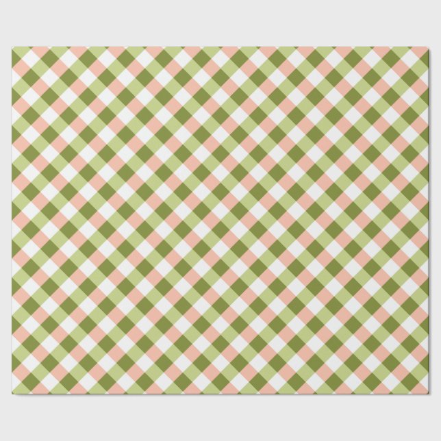 Papier Cadeau Rose et vert (Couture)