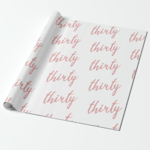 Papier Cadeau Rose Gold 30 Anniversaire Parties scintillant de f
