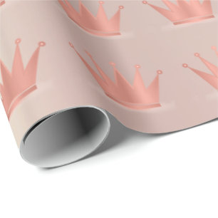 Papier Cadeau Rose Gold Cuivre Blanc Prince Princesse Sweet 16e