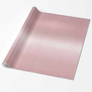 Papier Cadeau Rose Gold Metallic Look Elegant Cadeau brillant