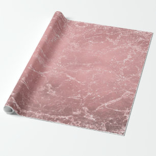 Papier Cadeau Rose Gold Rose Moderne Tendance Glamour Marbre Chi