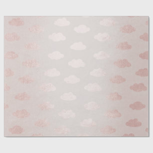 Papier Cadeau Rose Gold Rose Poudre Claud Princesse Nouveau bébé