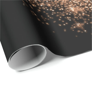 Papier Cadeau Rose Maquillage noir Confetti Parties scintillant 
