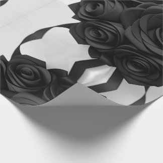Papier Cadeau Rose noir
