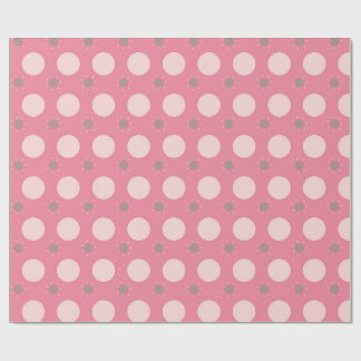 Papier cadeau rose pois à pois