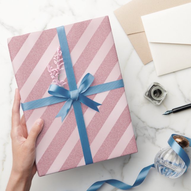 Papier Cadeau Rose populaire Parties scintillant or Look Modèle  (Cadeaux)