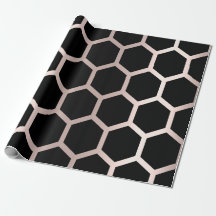 Rose rose Noir Géométrie Noir Hexagon Combe