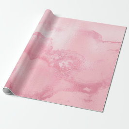Papier Cadeau Rose rose pastel Candy Molten Marbre Verre Abstrai