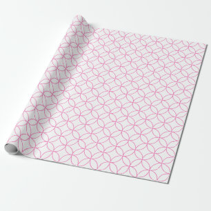Papier Cadeau Rose sur les cercles de chevauchement blanc envelo