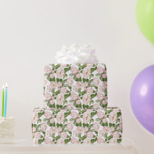 Papier Cadeau Rose Vert Floral Anniversaire Douche nuptiale pour