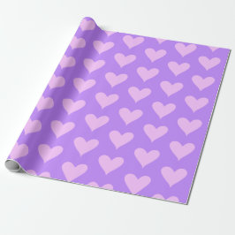 Papier Cadeau Rose - Violet Saint-Valentin