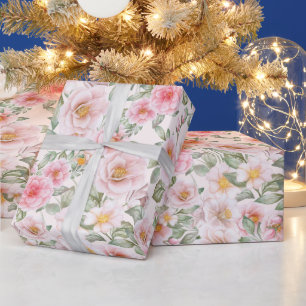 Papier Cadeau Roses de jardin délicieux