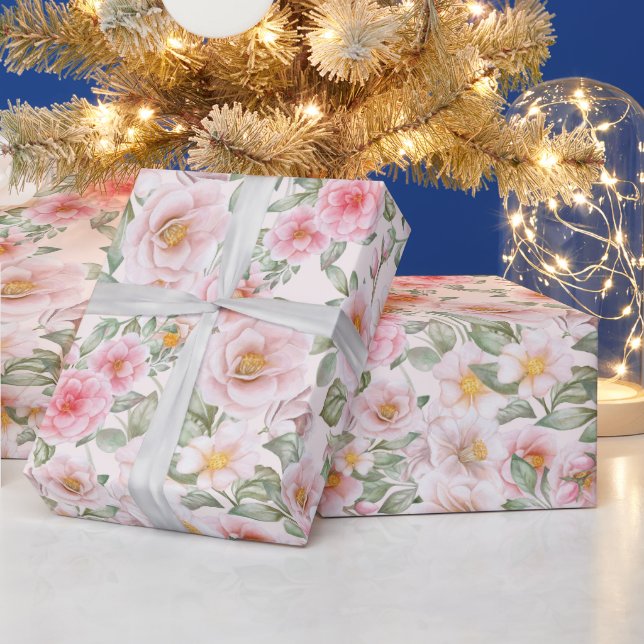 Papier Cadeau Roses de jardin délicieux (Vacances)
