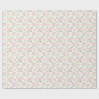 Papier Cadeau Roses Élégantes à l'Aquarelle