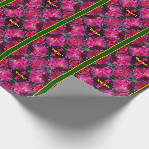 Papier Cadeau Roses rose Floral Art Abstrait Personnalisé