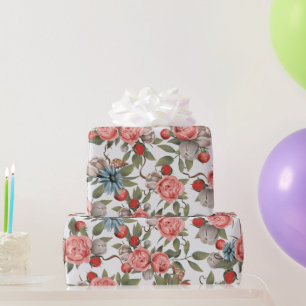Papier Cadeau Roses Roses Roses Roses Et Blanches