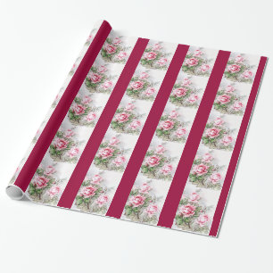 Papier Cadeau Roses roses vintages
