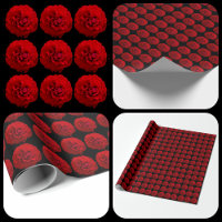 Roses rouges classiques sur Photographie noire