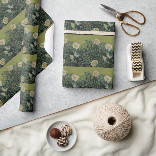 Papier Cadeau Roses sauvages par Vincent van Gogh (Artisanat)
