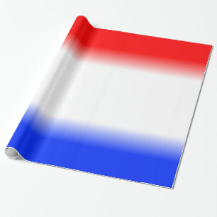 Papier Cadeau Rouge Blanc et Bleu Patriotique