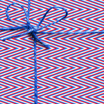 Rouge bleu blanc Chevron Stripes - Trippy Abstrait