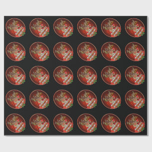 Papier Cadeau Rouge brillant de papier d'emballage de mari