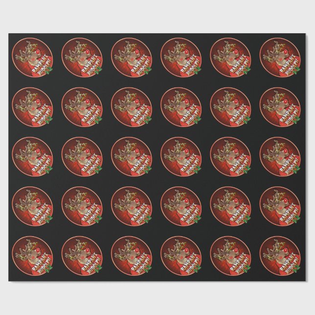 Papier Cadeau Rouge brillant de papier d'emballage de mari (Plat)