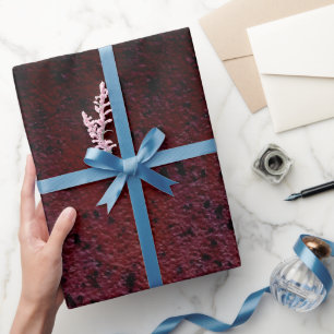 Papier Cadeau Rouge Brown Noir Ombre Rouille Métal Patina