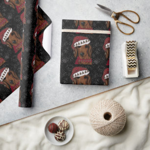 Papier Cadeau Rouge Dachshund