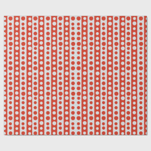 Papier Cadeau Rouge et Blanc de Noël à pois