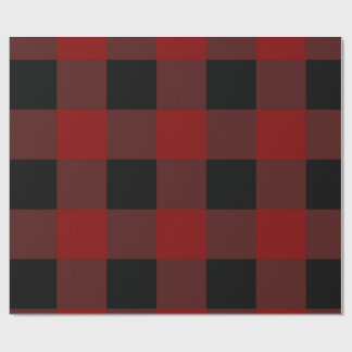 Papier Cadeau Rouge et noir intemporel carreau de Buffalo