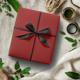 Papier Cadeau Rouge Grenat Uni Classique Élégant Cadeau