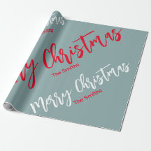 ROUGE GRIS ET BLANC PERSONNALISÉ MERRY NOËL
