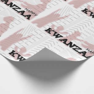 Papier Cadeau Rouge heureux moderne de Kwanzaa