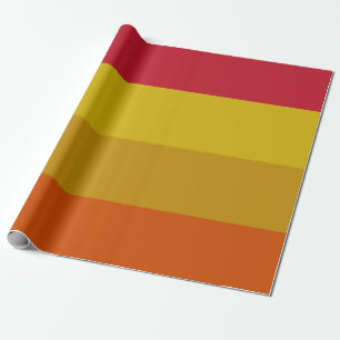 Papier Cadeau Rouge, jaune, or et orange